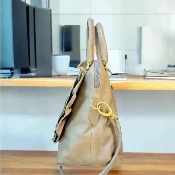 Milano Bags Silver Gray Flower Satchel Tote - Picture 6 of 16